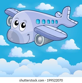 Image with airplane theme 5 - eps10 vector illustration.