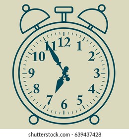 Imagen de un reloj despertador. Un dispositivo de reactivación de emergencia en un momento preciso.