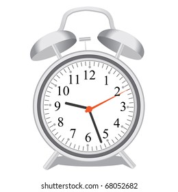 Image of an alarm clock isolated on a white background.