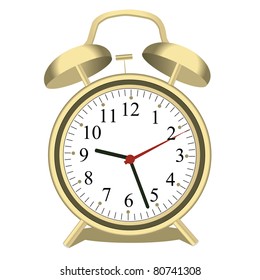 Image of an alarm clock isolated on a white background.