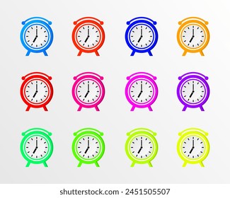 Imagen de la hora del despertador que muestra 07.00 con algunos colores hermosos.