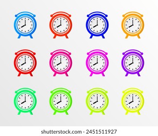 Imagen de la hora del despertador que muestra 08.00 con algunos colores hermosos.