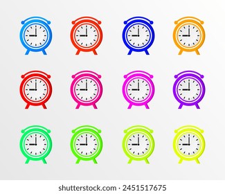 Imagen de la hora del despertador que muestra 09.00 con algunos colores hermosos.