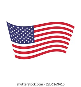 Imagen de la bandera de los Estados Unidos, símbolo de los Estados Unidos, estrella e ilustración de rayas. Vector de bandera estadounidense. bellwave de la bandera estadounidense