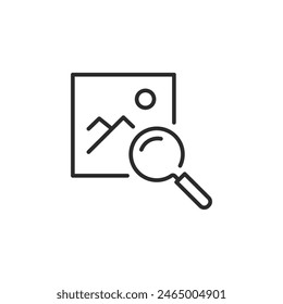 Image Analysis icon. Simple Image Analysis icon for visual data examination, ideal for use in apps and web design. Vector illustration