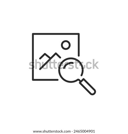 Image Analysis icon. Simple Image Analysis icon for visual data examination, ideal for use in apps and web design. Vector illustration