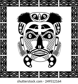 Image of the ancient Incas, the contours of a person. 