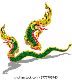 The image of the ancient Thai design serpent showing respect for elegance.
