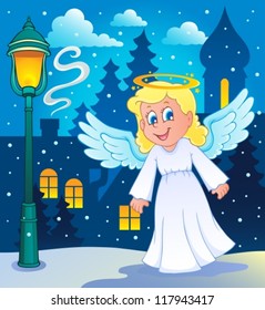 Image with angel 2 - vector illustration.