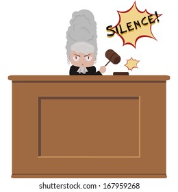 Image Of An Angry Cartoon Judge