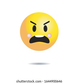 Image of angry face. Face with expression.