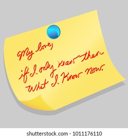 An image of a Anonymous Regretful Love Note Message. Calligraphy made with pen tablet and brush tool.