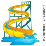 Image with aquapark theme 2 - eps10 vector illustration.