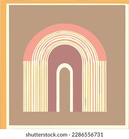 an image of an arch with a rainbow in the center