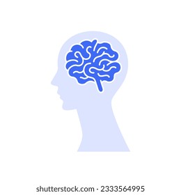Image of artificial intelligence, AI. Illustration of a cyber brain.