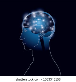 Image of artificial intelligence, technology