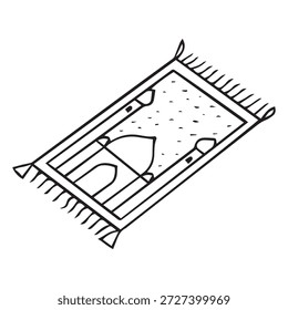 image assets of prayer mats representing Muslim worship.