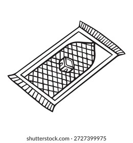 image assets of prayer mats representing Muslim worship.