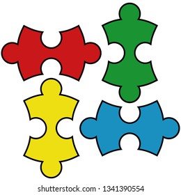 The image for autism theme in decor web page, textile, print and other
