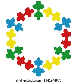The image for autism theme in decor web page, textile, print and other