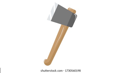 Image of an ax on a white background. Vector image, eps 10