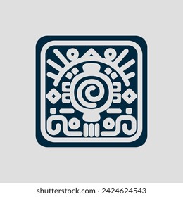 Image of an Aztec symbol. Vector illustration.