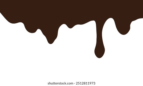 Imagen de un fondo con racimos de gotas de chocolate y salpicaduras. Fondo de onda de chocolate. Fondo de chocolate líquido. Este fondo de chocolate abstracto es perfecto para sus diseños creativos.