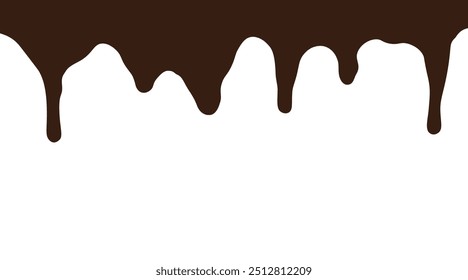 Imagen de un fondo con racimos de gotas de chocolate y salpicaduras. Fondo de onda de chocolate. Fondo de chocolate líquido. Este fondo de chocolate abstracto es perfecto para sus diseños creativos.