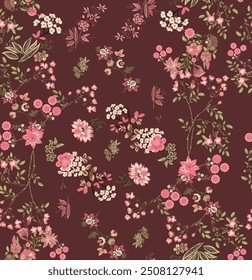 The image is a background pattern featuring a floral motif that could be used for clothing, fabric, or wrapping paper.