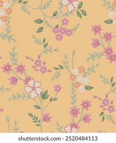 The image is a background pattern featuring floral motifs commonly used in wrapping paper or fabric design.