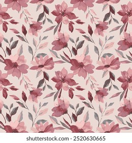 The image is a background pattern featuring floral motifs, suitable for use in fabric design, wrapping paper, or other decorative purposes.