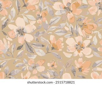 The image is a background pattern featuring flowers, suitable for use in wrapping paper or fabric design.