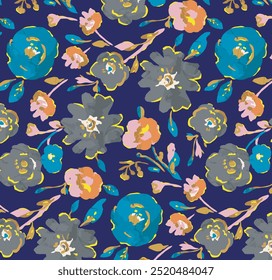 The image is a background pattern featuring flowers. It can be used for art, fabric, wrapping paper, or as an illustration.