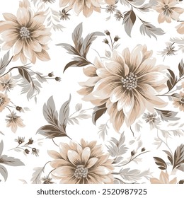 The image is a background pattern featuring flowers and floral designs.