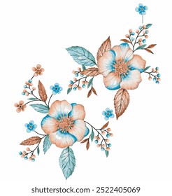 The image is a background pattern featuring flowers in an artistic design.