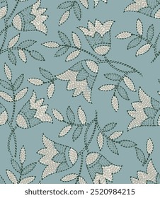 The image is a background pattern featuring the letters "AM." It is a design that can be used for fabric, wrapping paper, or as a motif.