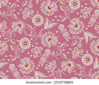 The image is a background pattern featuring a motif of lilac flowers. The design consists of repeating elements in shades of lilac.