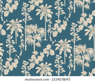 The image is a background pattern featuring a motif of flowers on fabric.