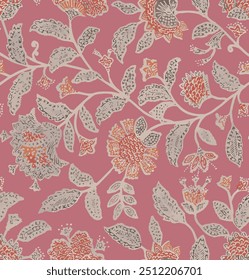 The image is a background pattern featuring motifs commonly found on clothing, fabric, and wrapping paper. It can be used as a pattern in fashion design or as wallpaper.