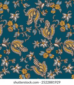 The image is a background pattern featuring a symmetrical design in gold color. It resembles a motif that could be used for art, fabric, or wrapping paper.