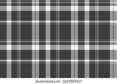 Image background tartan check, ornament seamless plaid textile. Tile vector pattern texture fabric in vintage gray and grey colors palette.
