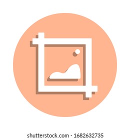 Image badge icon. Simple glyph, flat vector of web icons for ui and ux, website or mobile application