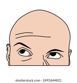 image of bald head eyes