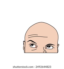 image of bald head eyes