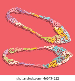 image of ballet shoes composed of abstract elements