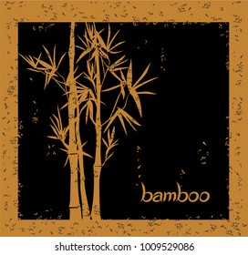Image of bamboo on kraft paper