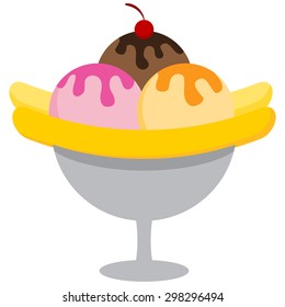 An Image Of A Banana Split Background.