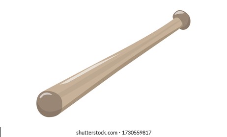 Image of a baseball bat on a white background. Vector image, eps 10