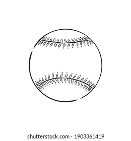 image of a baseball isolated in white background. baseball ball, vector illustration