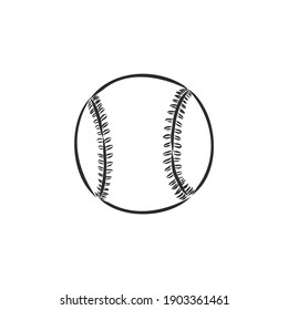 image of a baseball isolated in white background. baseball ball, vector illustration